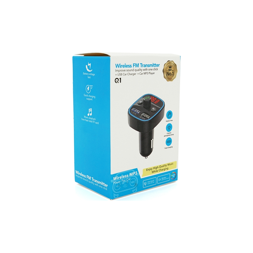 FM модулятор Voltronic Q1, 1.5A, FM, USB, TF (FM-Q1) - зображення 4