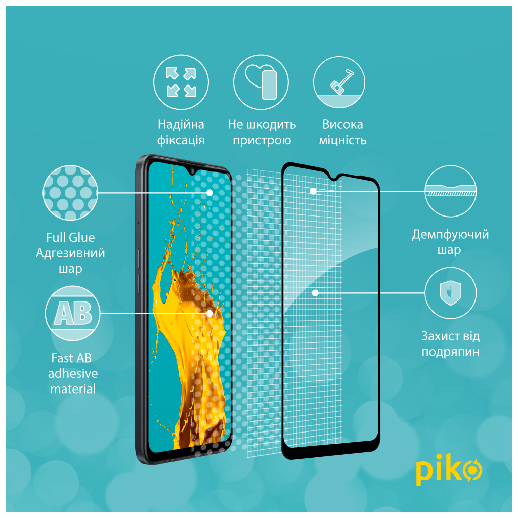 Скло захисне Piko Full Glue Oppo A77 (1283126546341) - зображення 3
