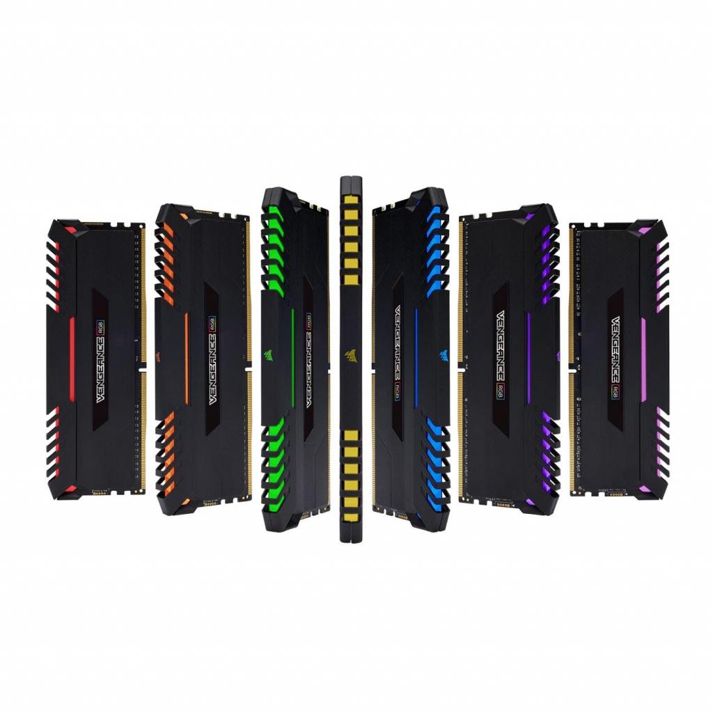 Модуль пам'яті для комп'ютера DDR4 16GB (2x8GB) 3000 MHz Vengeance RGB Black Corsair (CMR16GX4M2C3000C15) - зображення 6