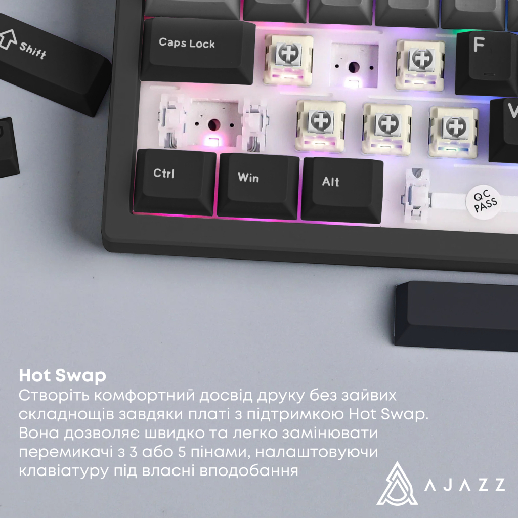 Клавіатура Ajazz AK650 Day Dream Switch Gradient USB UA Black (AK650-DD-BG) - изображение 10