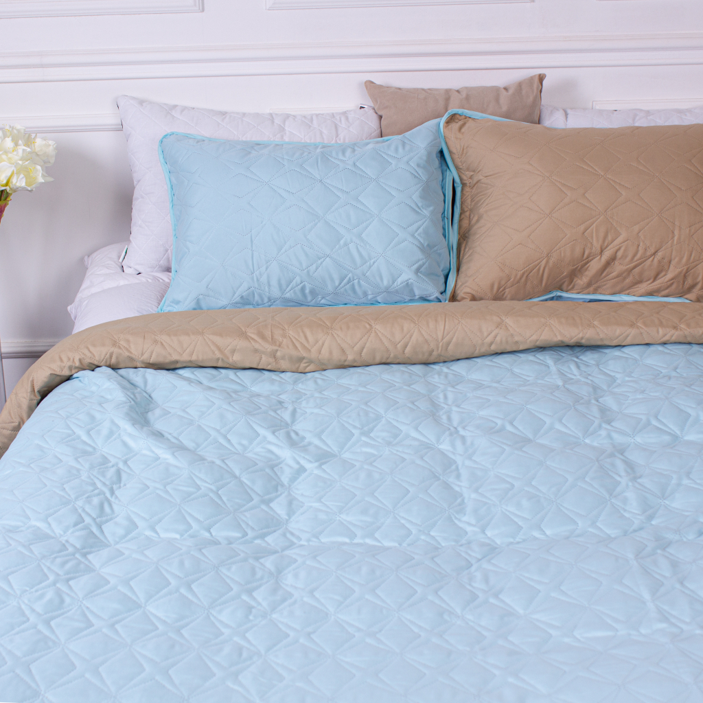 Покривало MirSon набір Serenity Line №7034 Azure 150х210 + наволочка 50х70 (2200005377239) - зображення 6