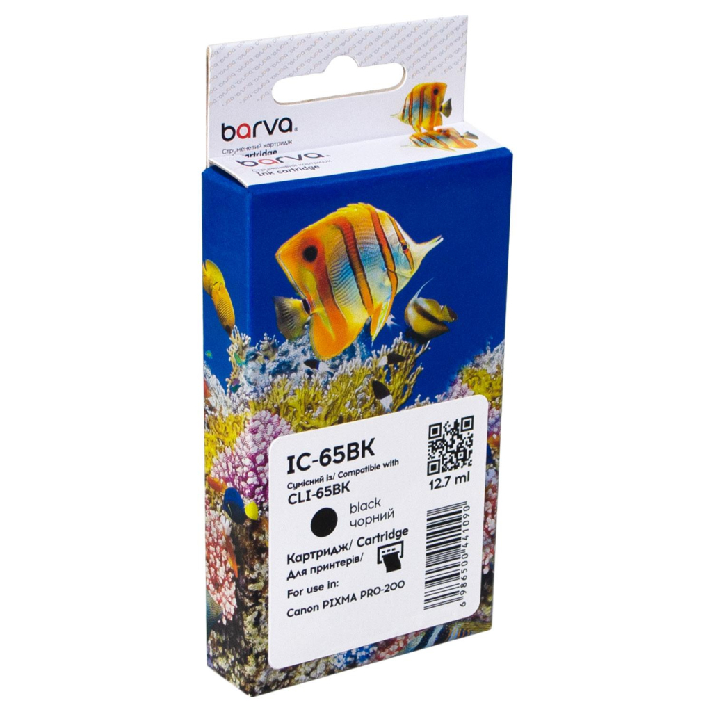 Картридж Barva Canon CLI-65BK (4215C001) 860sh, black (IC-65BK) - изображение 1