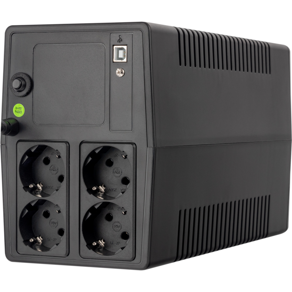 Пристрій безперебійного живлення Prologix 1000VA 600W USB (PLPU1000VA4LED) - зображення 2