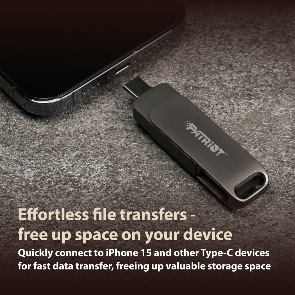 USB флеш накопичувач Patriot 128GB Rage R550 Matte Black USB 3.2/Type-C (PE128GR550DSAD) - изображение 8