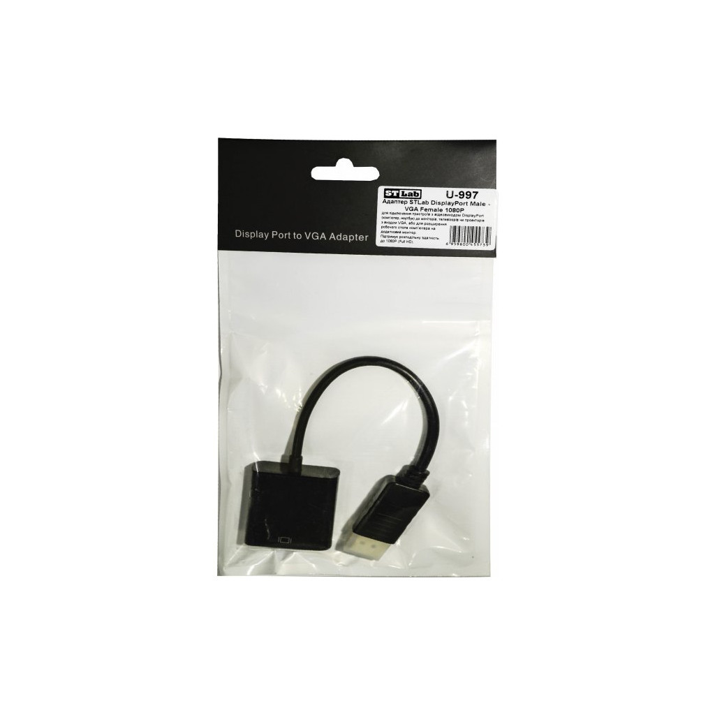 Перехідник ST-Lab DisplayPort Male - VGA Female, 1080P (U-997) - изображение 6