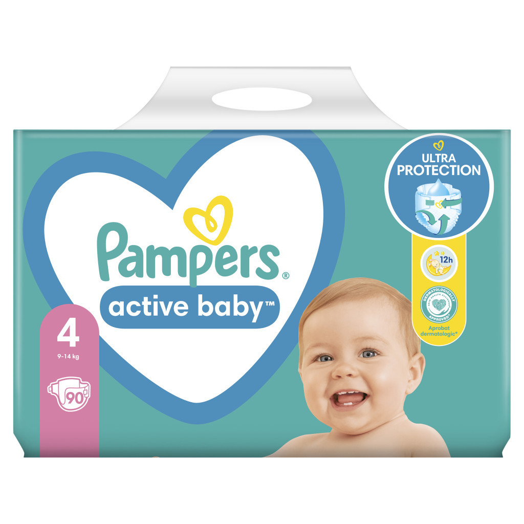 Підгузки Pampers Active Baby Maxi 4 (9-14 кг) 90 шт. (8001090950376) - зображення 2