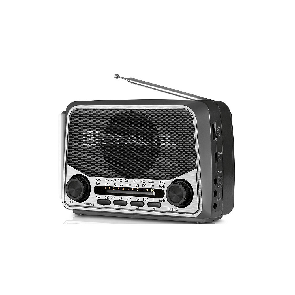 Портативний радіоприймач REAL-EL X-525 Grey - изображение 3