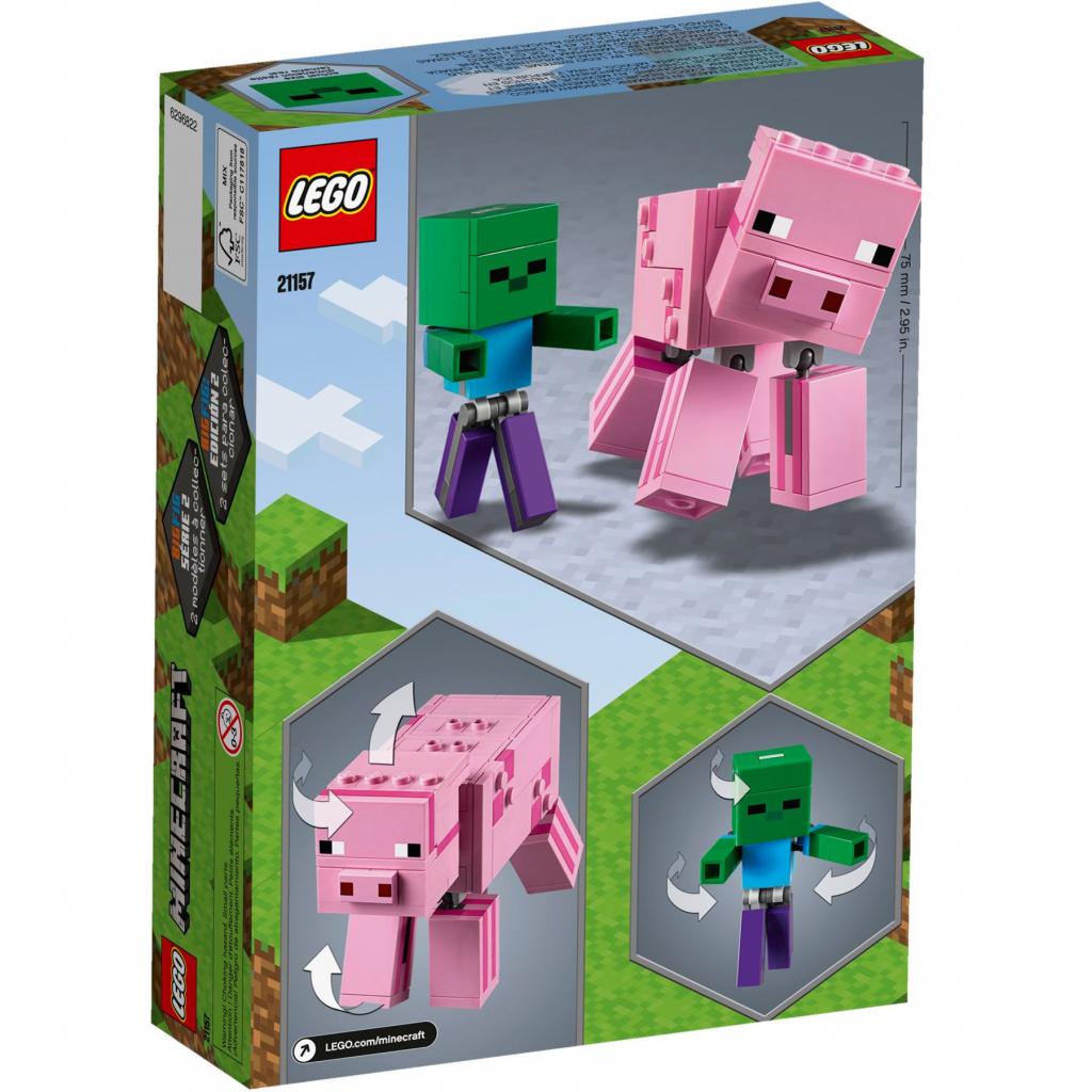 Конструктор LEGO Minecraft Свиня і малюк-зомбі 159 деталей (21157) - зображення 4