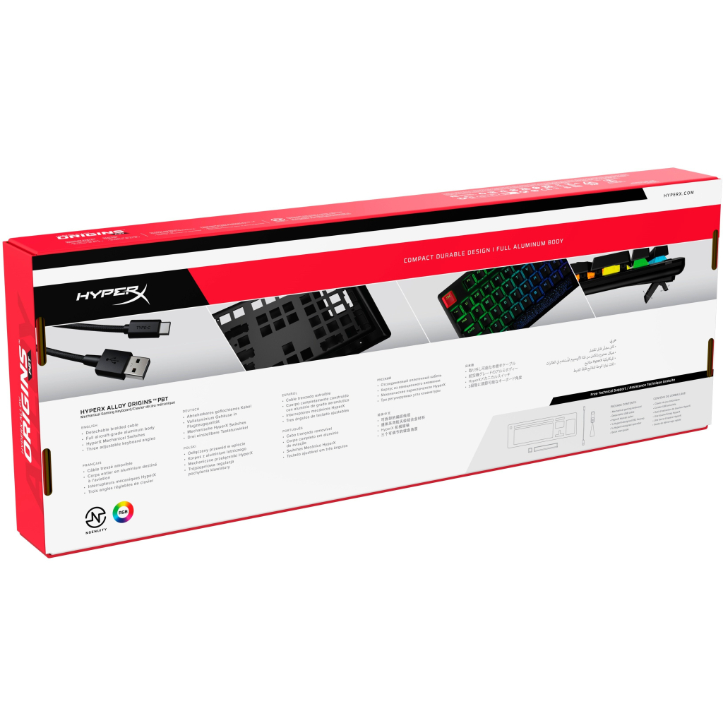 Клавіатура HyperX Alloy Origins PBT HX Aqua (639N5AA) - зображення 9