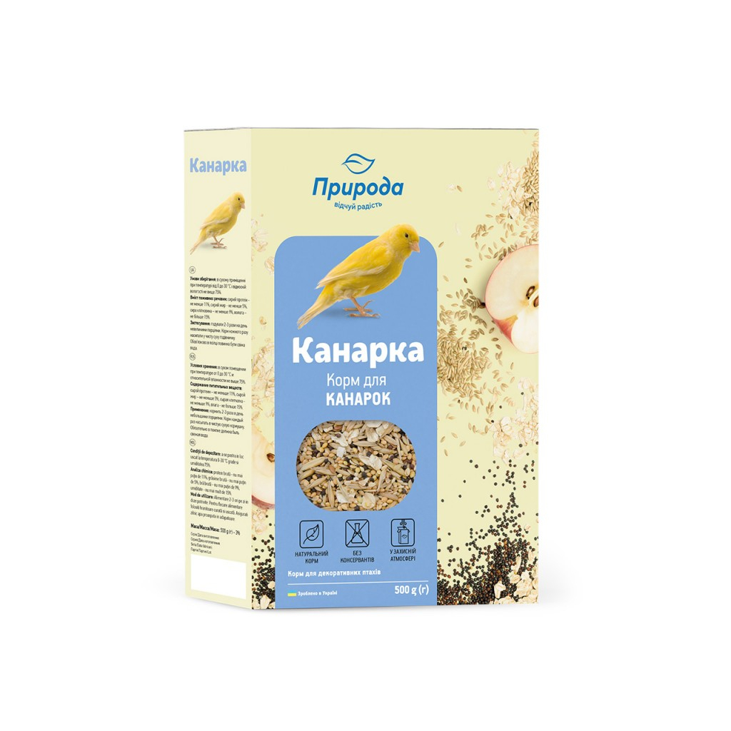 Корм для птахів Природа «Канарка» для канарок 500 г (4823082410781) - изображение 1