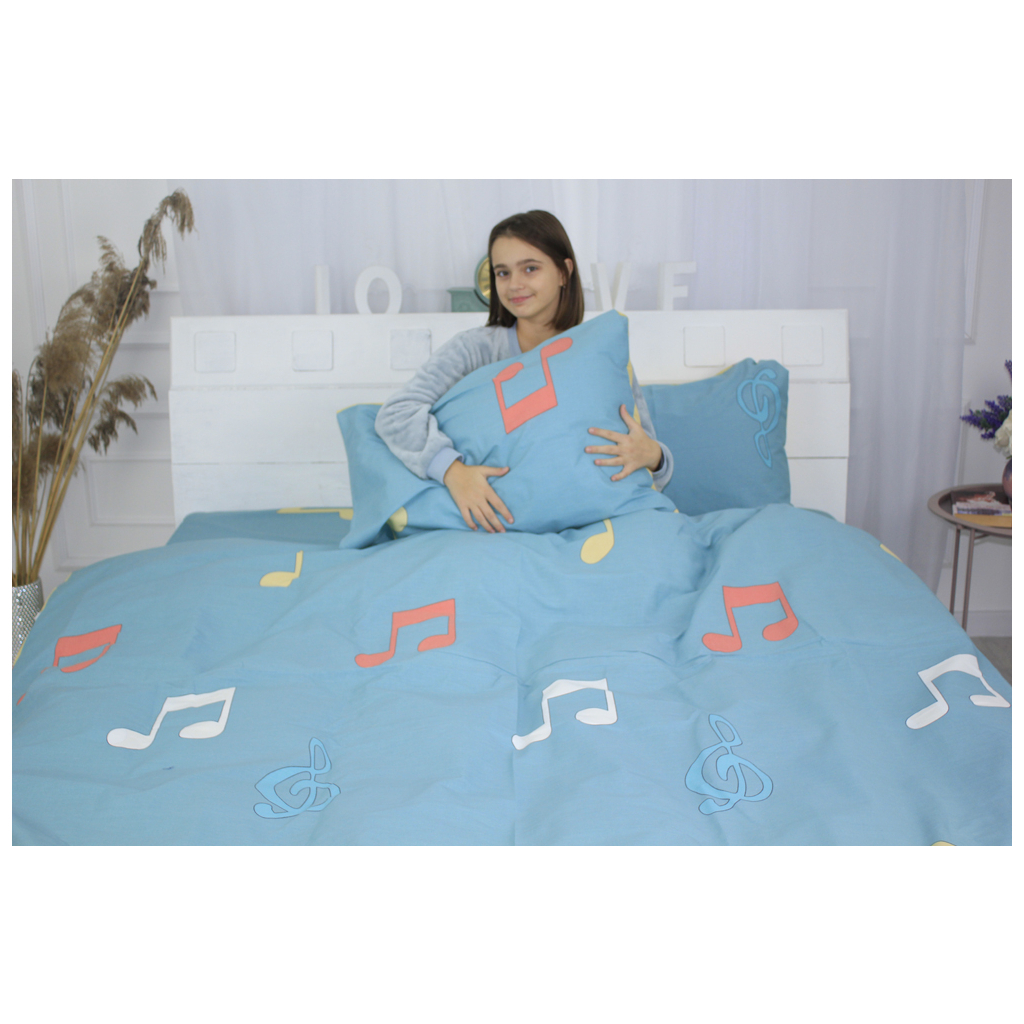 Постільна білизна MirSon Бязь Premium 17-0421 Music Євро (2200002949590) - зображення 4
