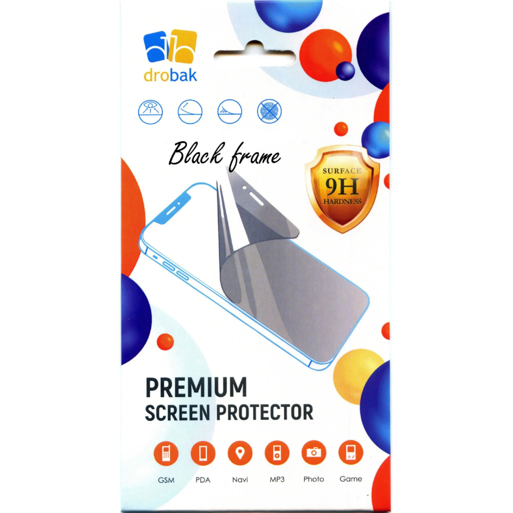Скло захисне Drobak на Apple iPhone 16 Pro Max (Black) (171791) - зображення 1