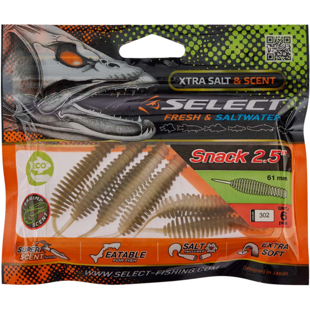 Силікон рибальський Select Snack 2.5" 302 (6 шт/уп) (1870.72.94) - зображення 2
