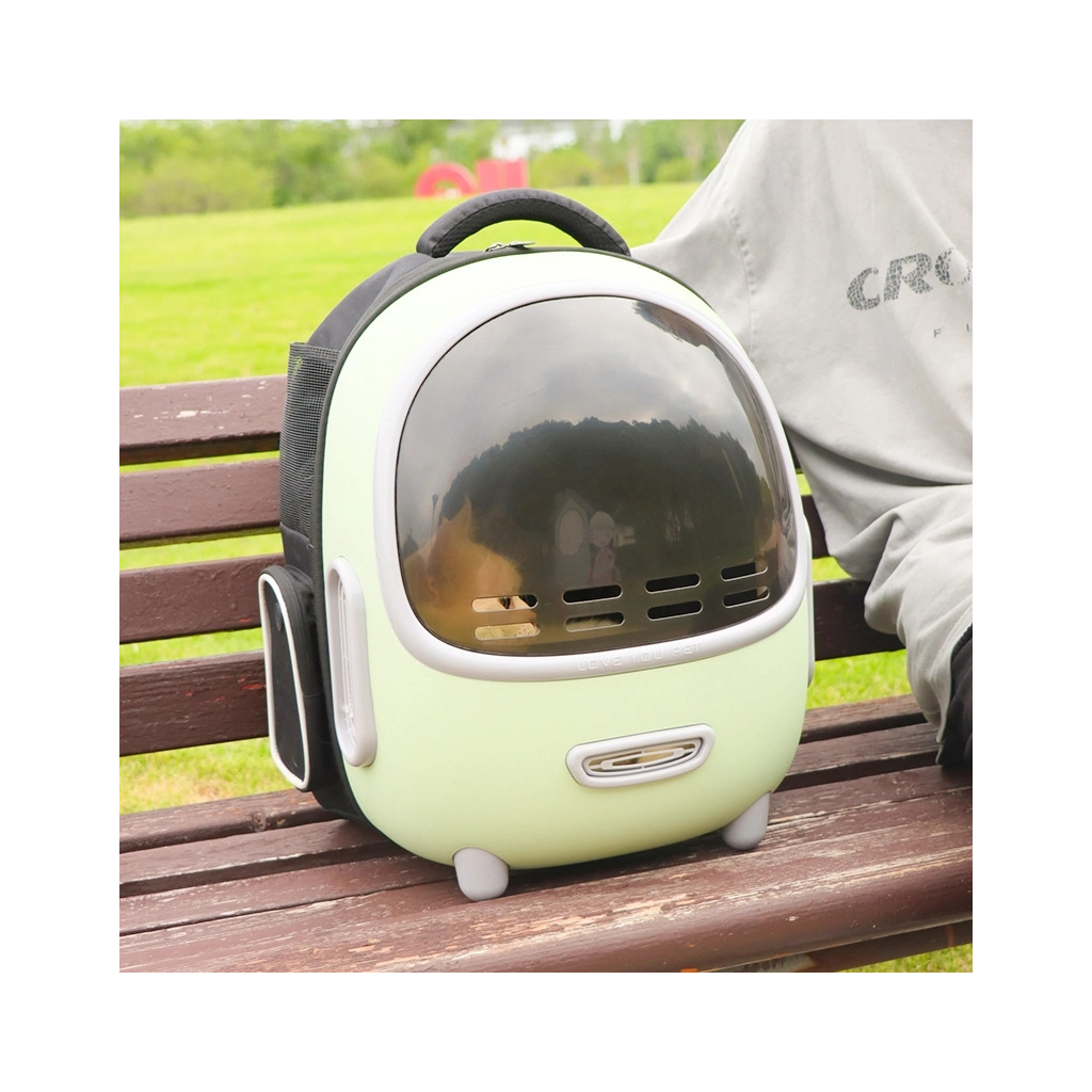 Переноска для тварин Lapka з вентиляцією зелена (PCB-01-G) - зображення 3