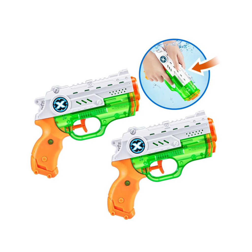 Іграшкова зброя Zuru X-Shot Warfare Набір водних бластерів Fast Fill Nano Double Pack (56334R) - зображення 1