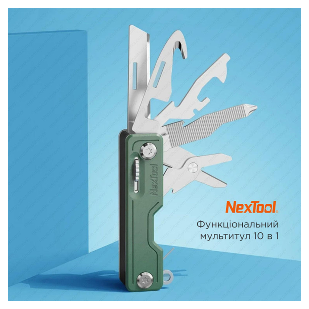 Мультитул NexTool Multi Functional Knife зелений (NE20098) - зображення 6