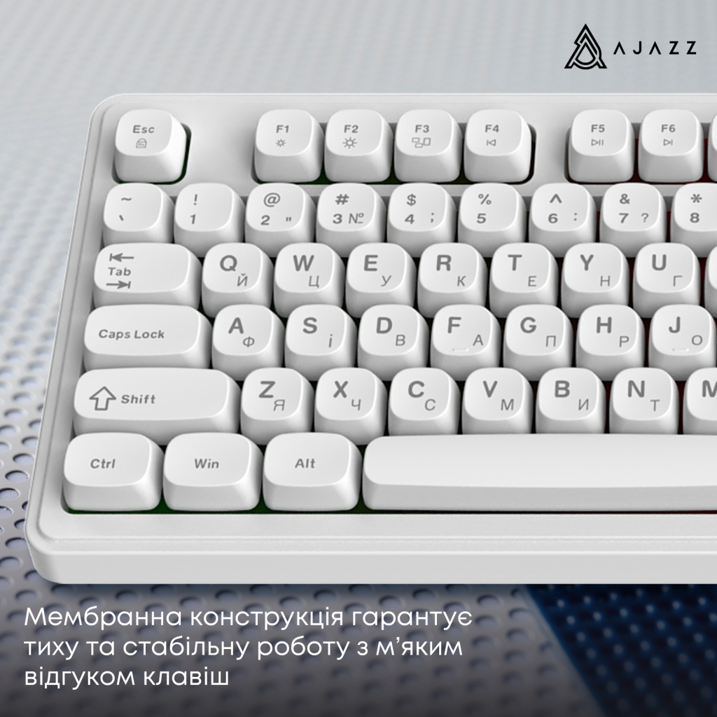 Клавіатура Ajazz AF98 USB UA White (AF98-W) - зображення 12