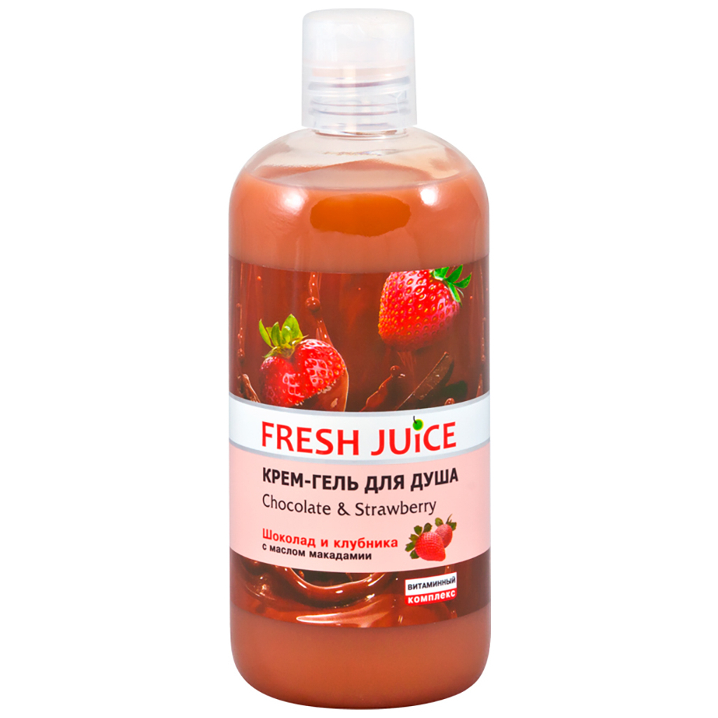 Гель для душу Fresh Juice Chocolate & Strawberry 500 мл (4823015933806) - зображення 1