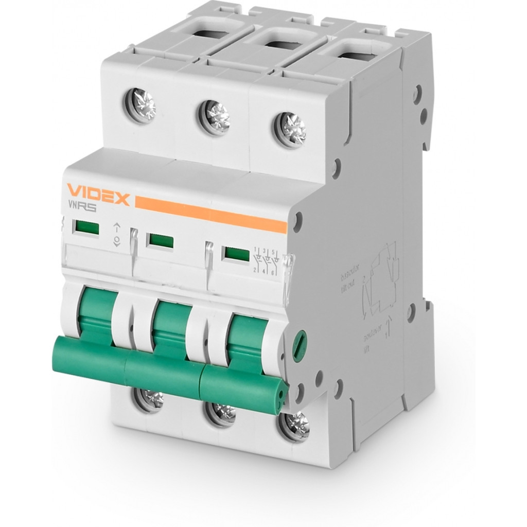 Вимикач навантаження Videx 3п 63А VF-RS-VN363 RESIST - зображення 1