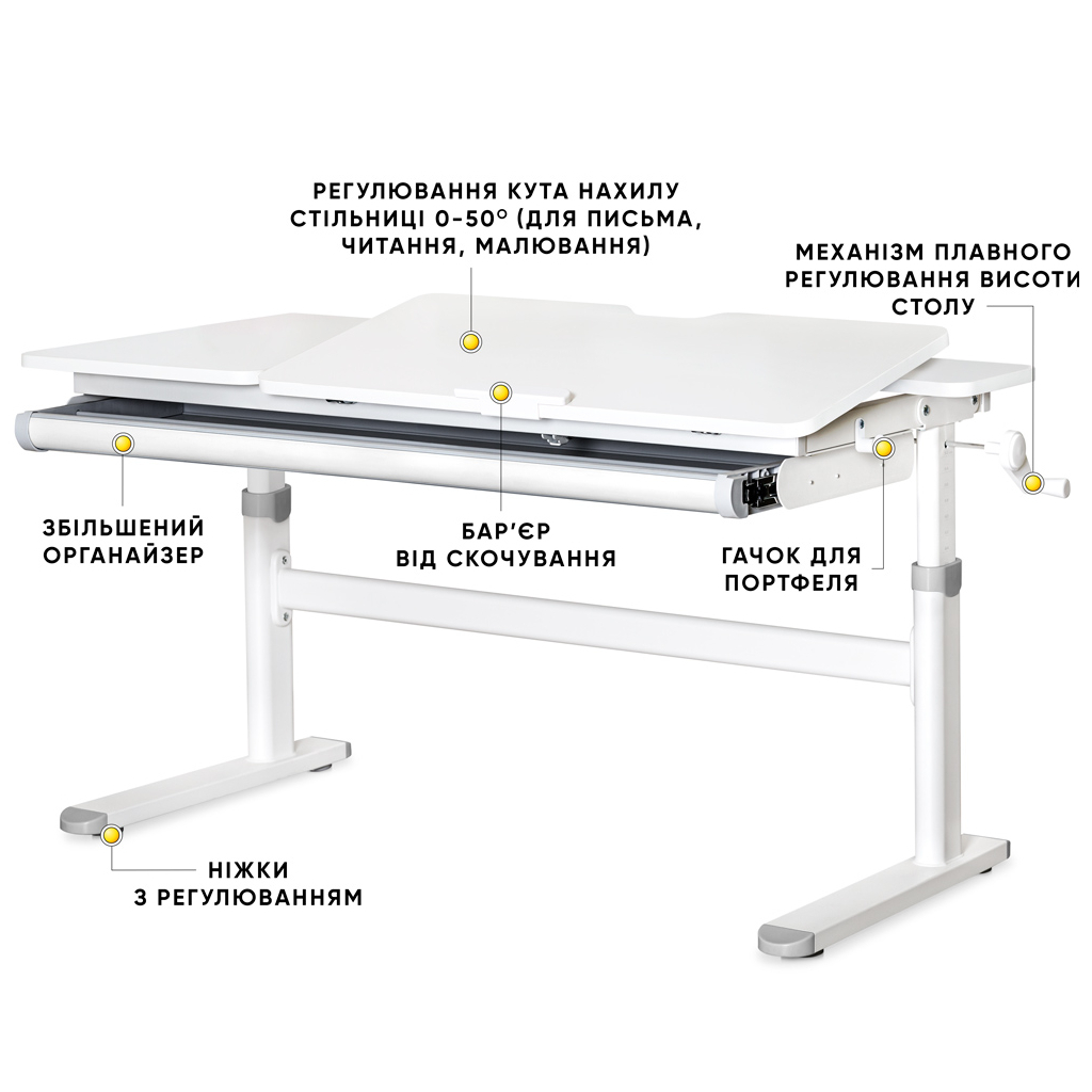 Парта Evo-kids Lite Grey (TH-360 WG/G Lite) - зображення 2