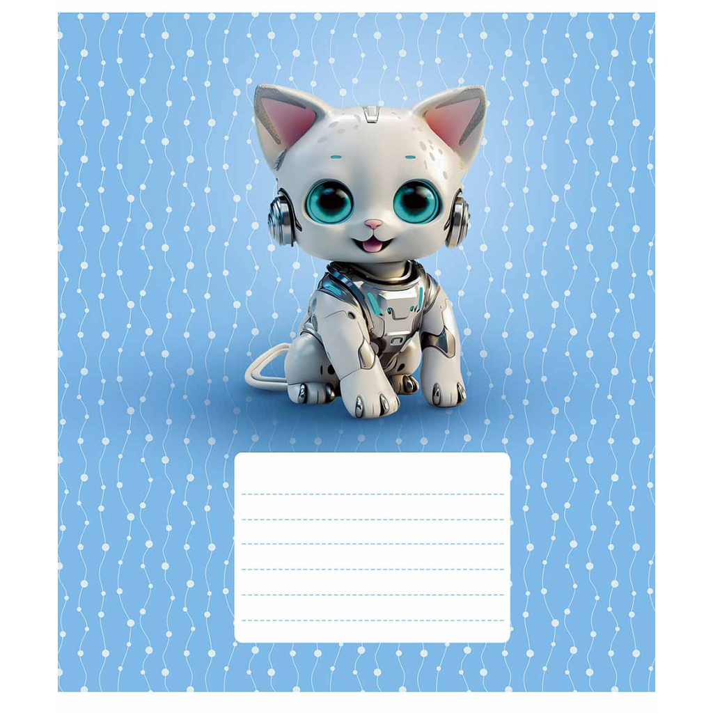 Зошит Школярик Robot animals 12 аркушів лінія (012-3331L) - зображення 3