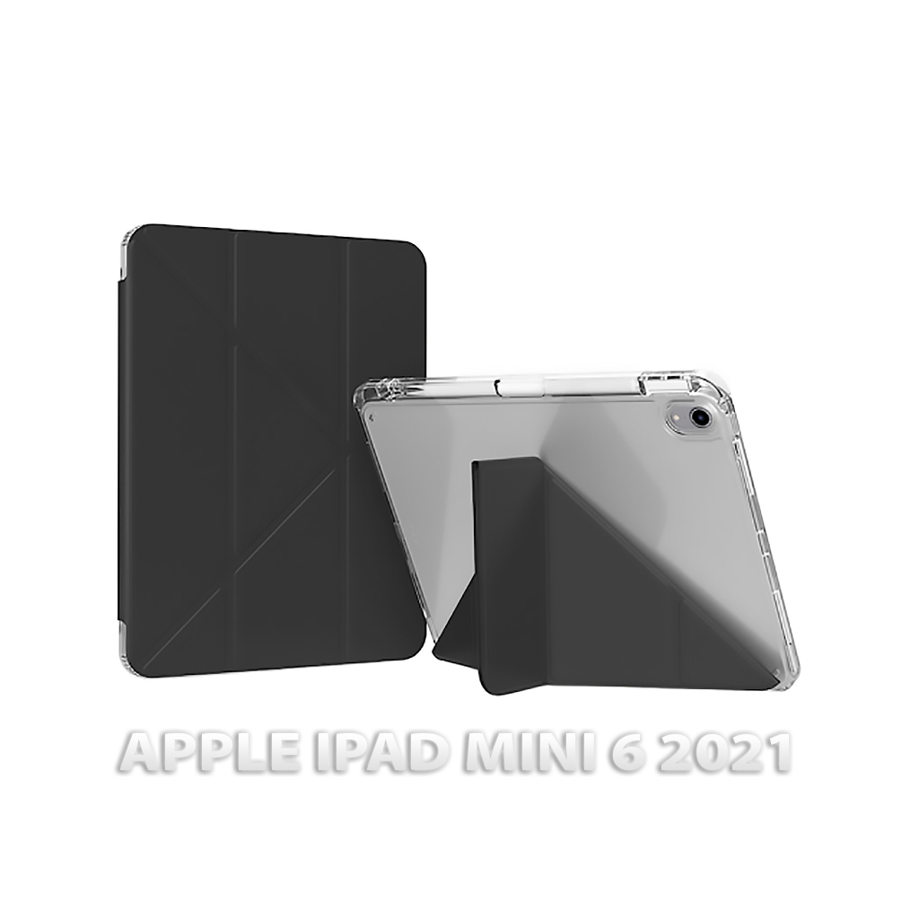 Чохол до планшета BeCover Ultra Slim Origami Transparent Apple iPad Mini 6 2021 Black (712930) - зображення 1