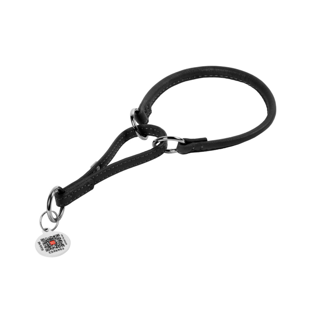 Нашийник для тварин WAUDOG Soft з QR паспортом, круглий, Ш 6 мм Д 21-30 см чорний (75271) - зображення 2