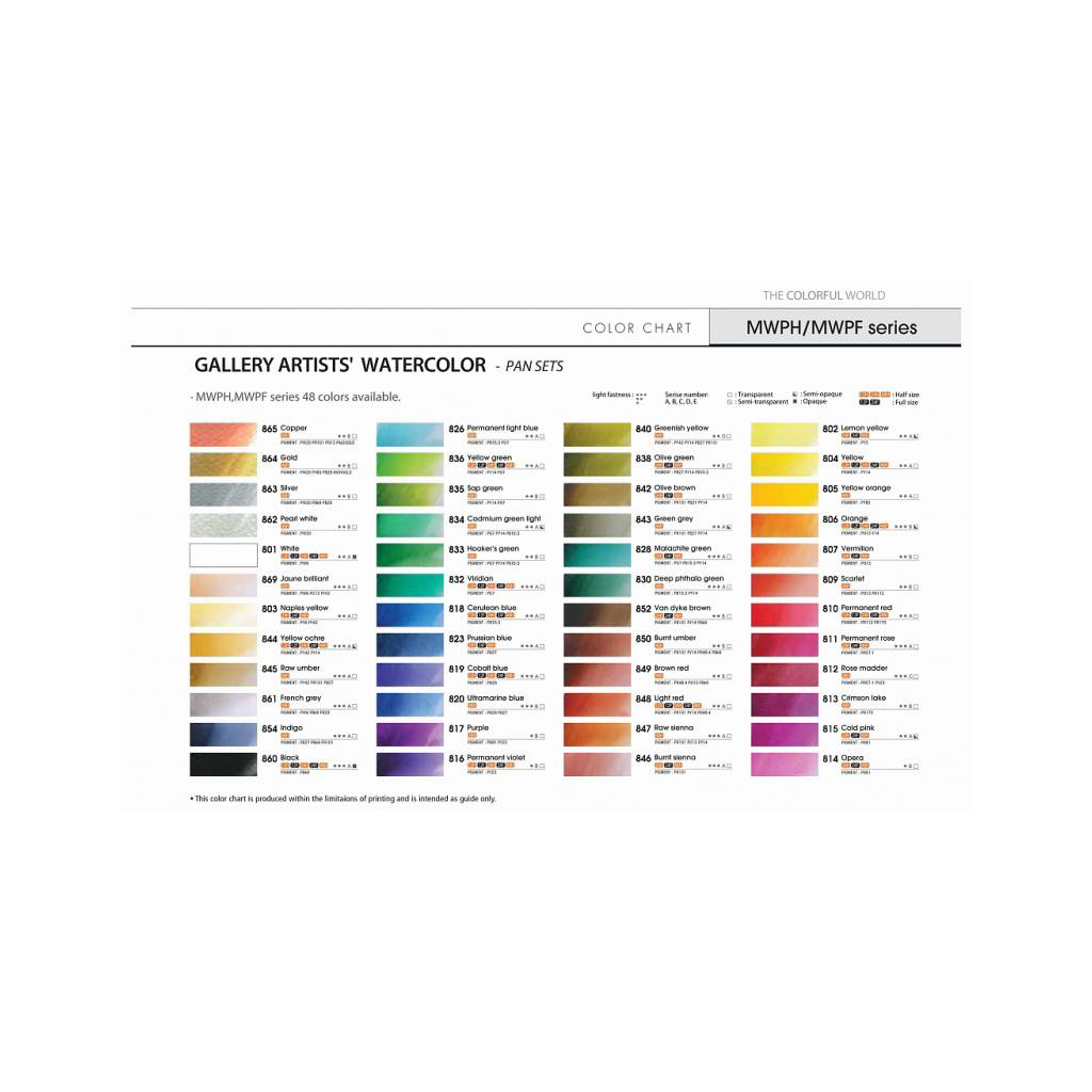 Акварельні фарби MUNGYO Gallery 24 кольори в кюветах металевий пенал (8804819139249) - зображення 3