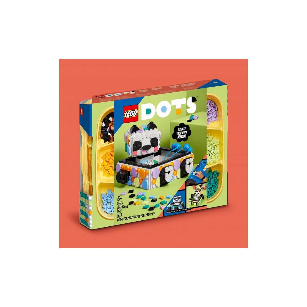 Конструктор LEGO DOTS Шухляда з милою пандою 517 деталей (41959) - зображення 3