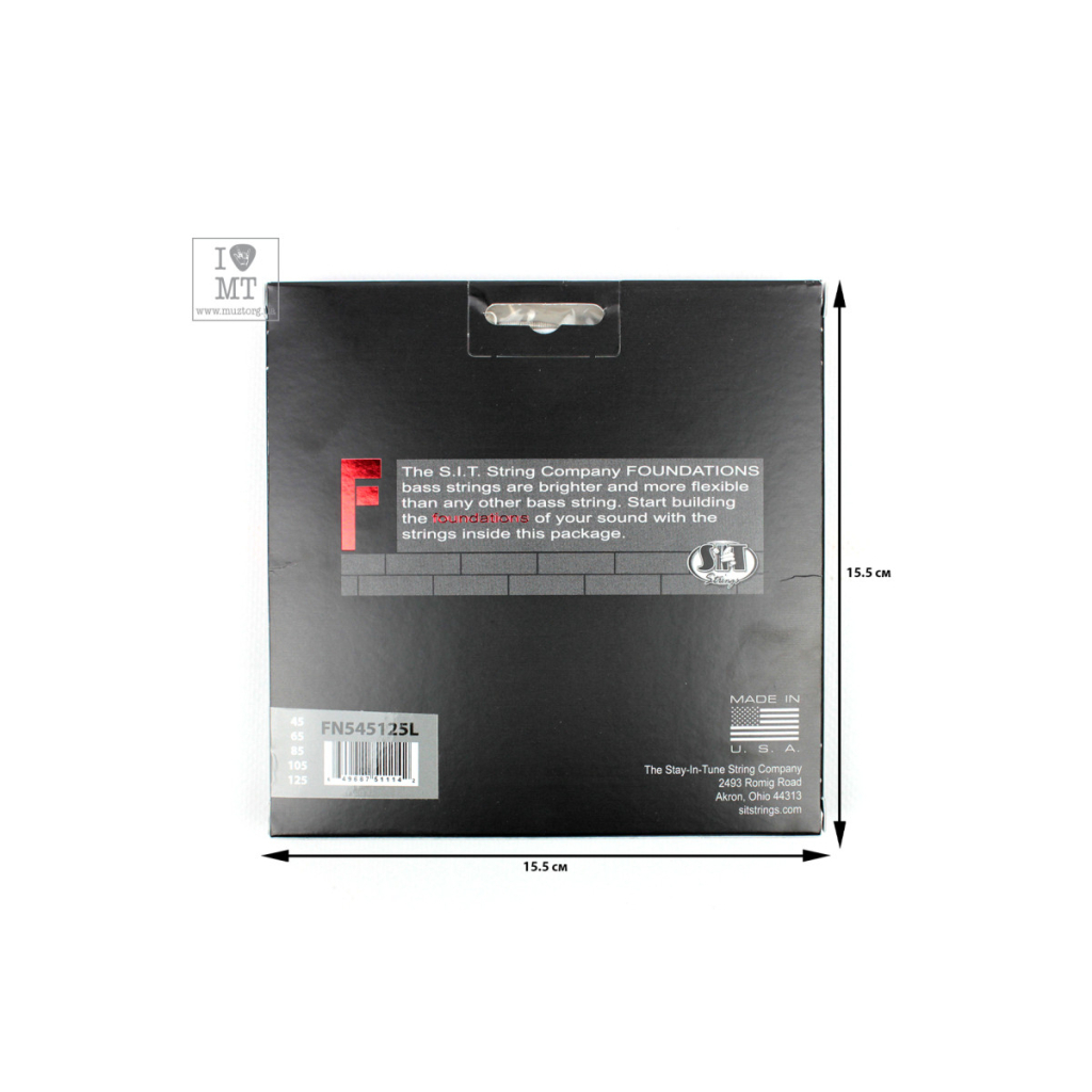 Струни для гітари SIT Strings FN545125L (45-125) (226941) - зображення 2
