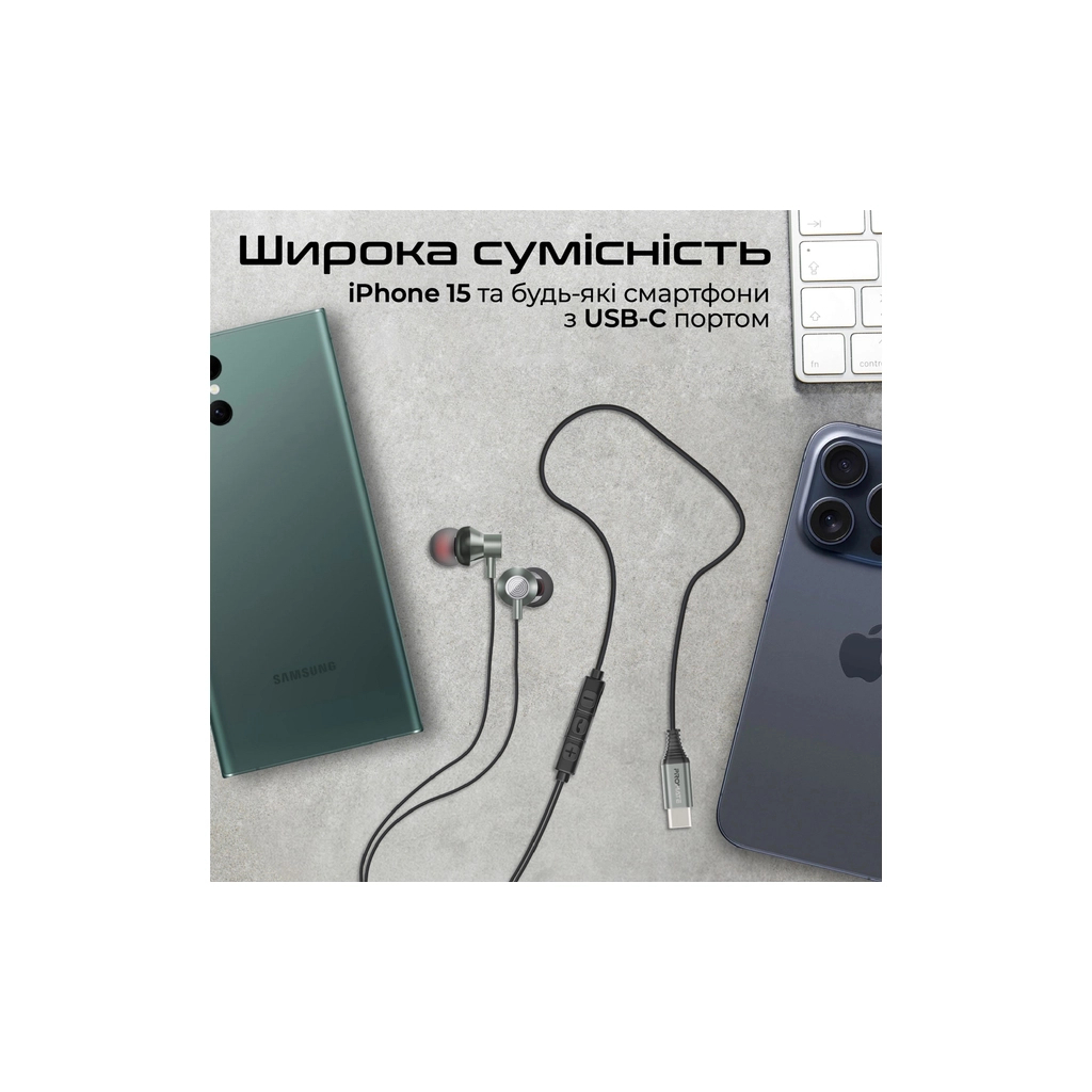 Навушники Promate Silken-C Grey (silken-c.grey) - зображення 9