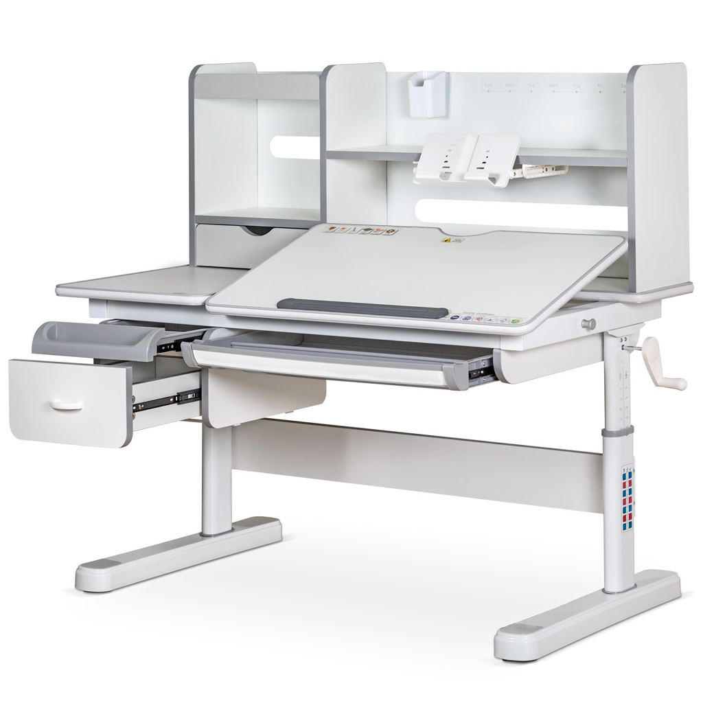 Парта Mealux Florida Multicolor Gray (Evo-52 WG + G Multicolor) - зображення 1