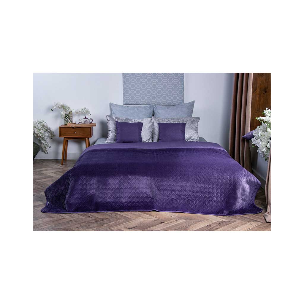 Покривало Руно двостороннє декоративне Velour Violet 220х240 см (330.55_Violet) - зображення 3