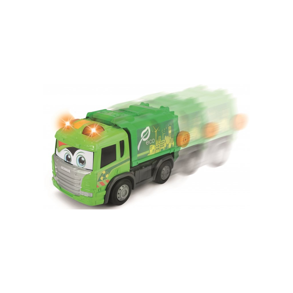 Спецтехніка Dickie Toys Сміттєвоз АВС "Сканія. Гері" з контейнером, зі звук. та світл. ефектами, 25 см (4114004) - зображення 4