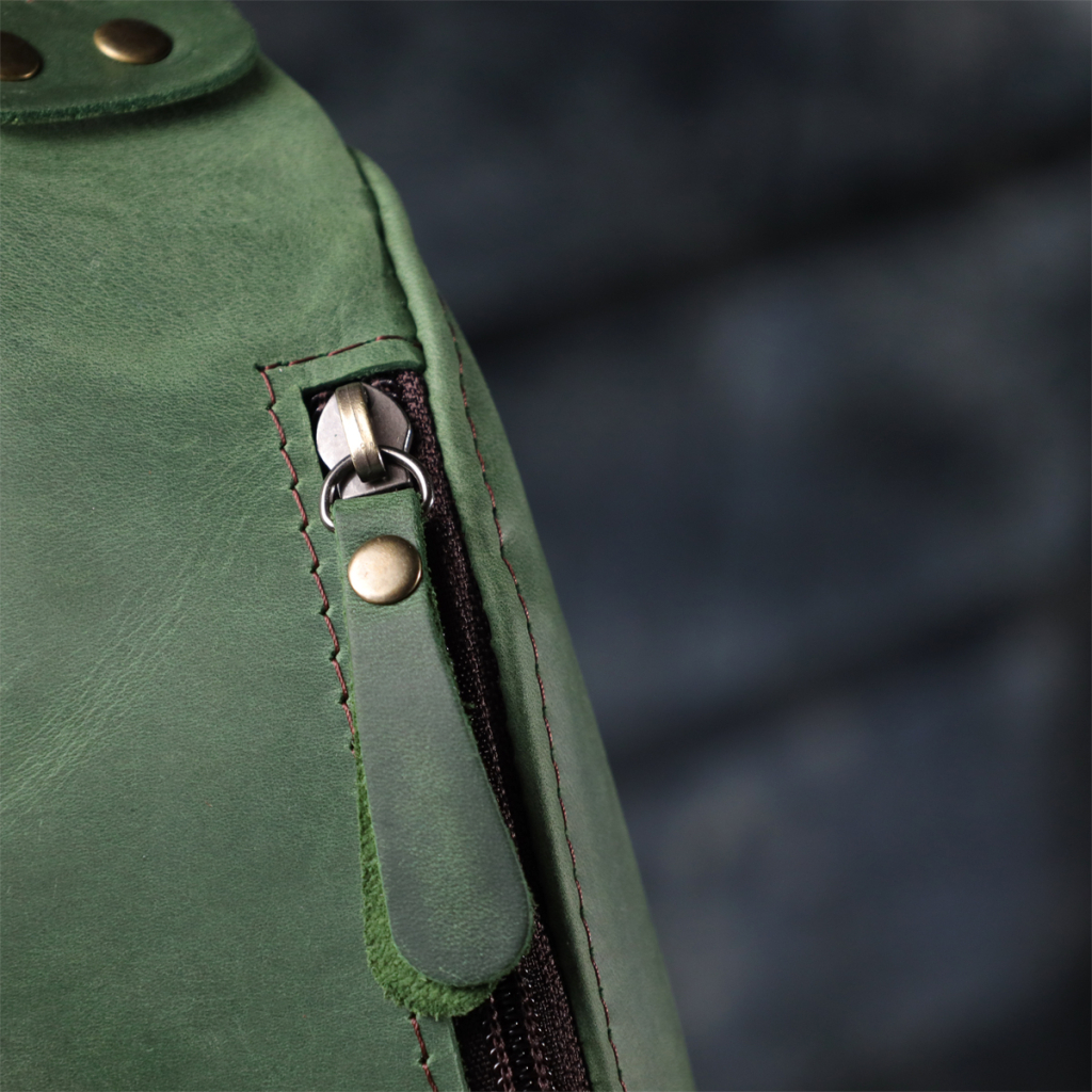Сумка Shvigel З натуральної шкіри Зелена (23133) - зображення 10