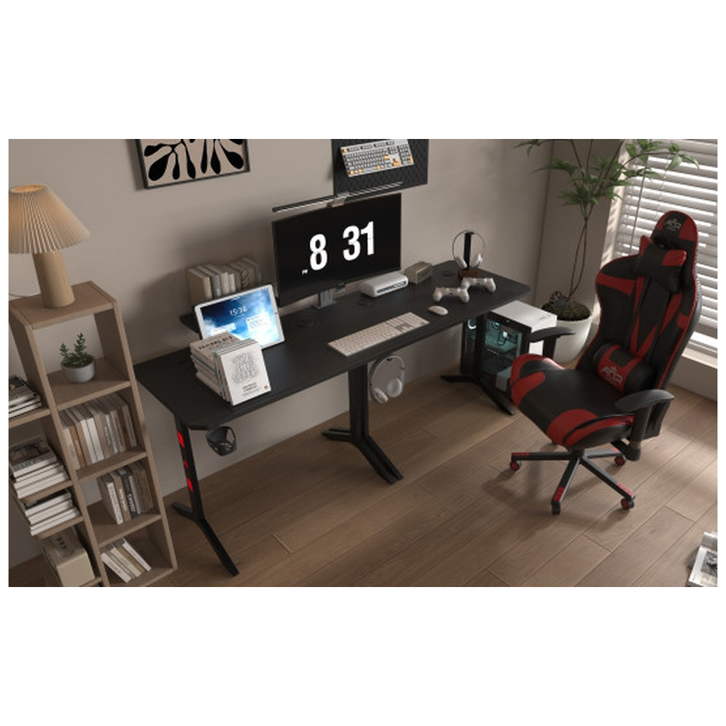 Комп'ютерний стіл GT Racer GT Racer T-1247 (146x146x60x73) Black (T-1247 (146x146x60x73) Black) - зображення 7