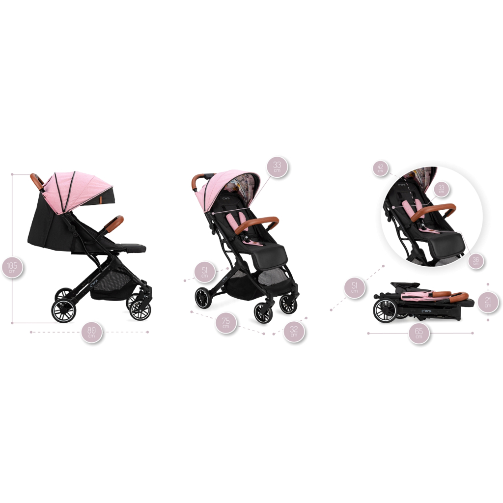 Коляска MoMi Estelle Love Black-Pink (WOSP00004) - зображення 5