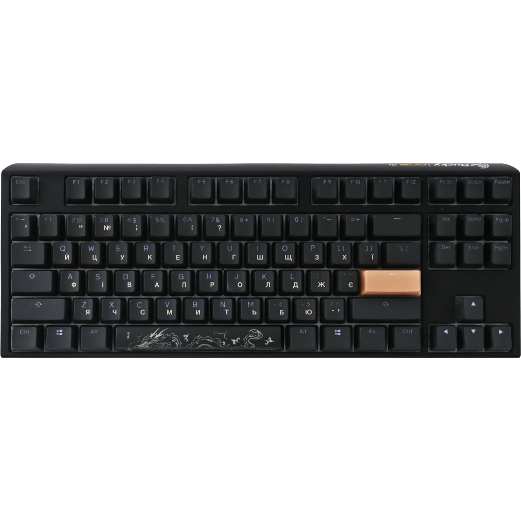 Клавіатура Ducky One 3 TKL Cherry MX Red RGB UA USB Black (DKON2187ST-RUAPXCLAWSC1) - зображення 2