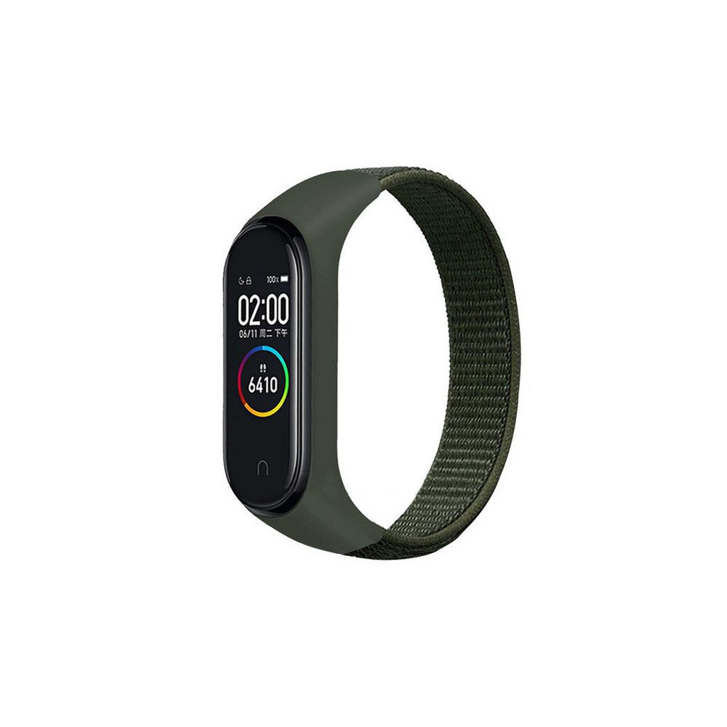 Ремінець до фітнес браслета BeCover Nylon Style для Xiaomi Mi Smart Band 7 Khaki (707661) - зображення 1
