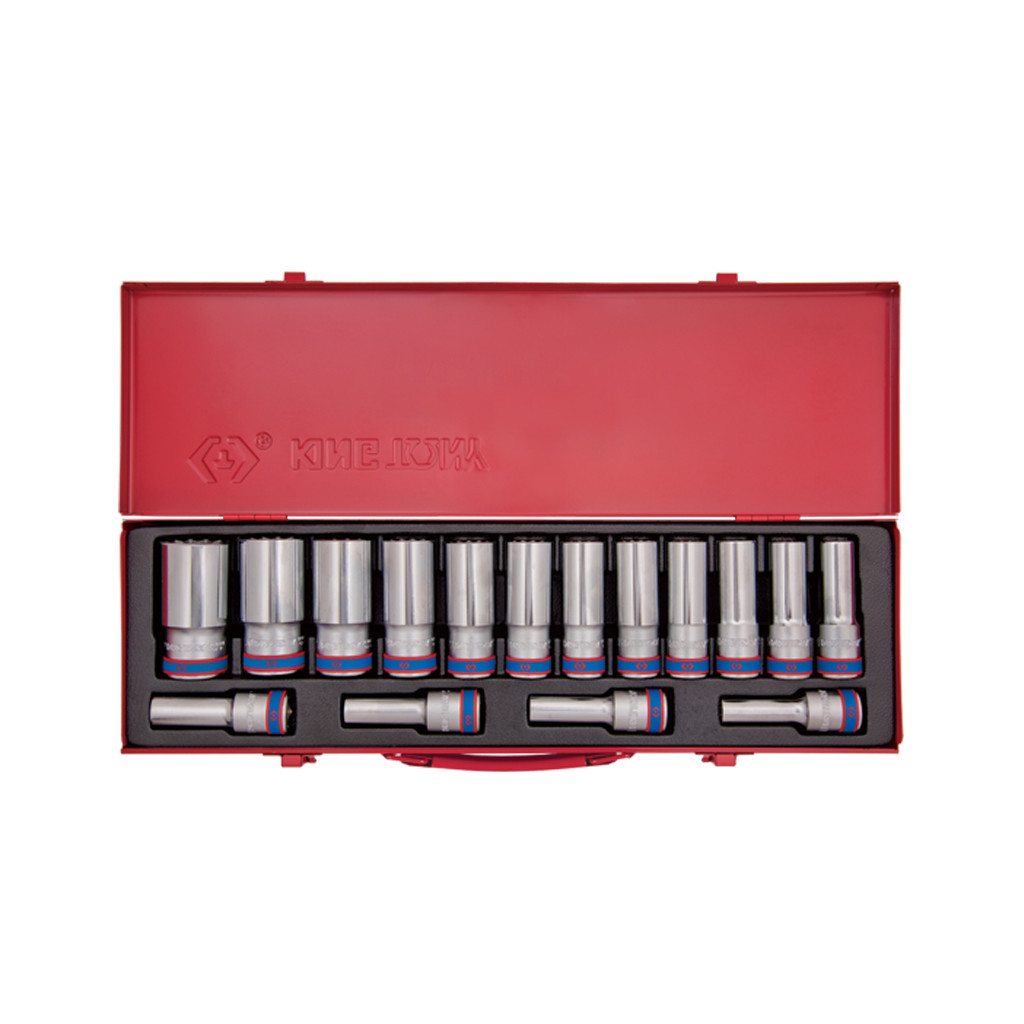 Набір головок KING TONY 1/2" 12-гранних подовжених 16 шт. (4216MR) - зображення 2