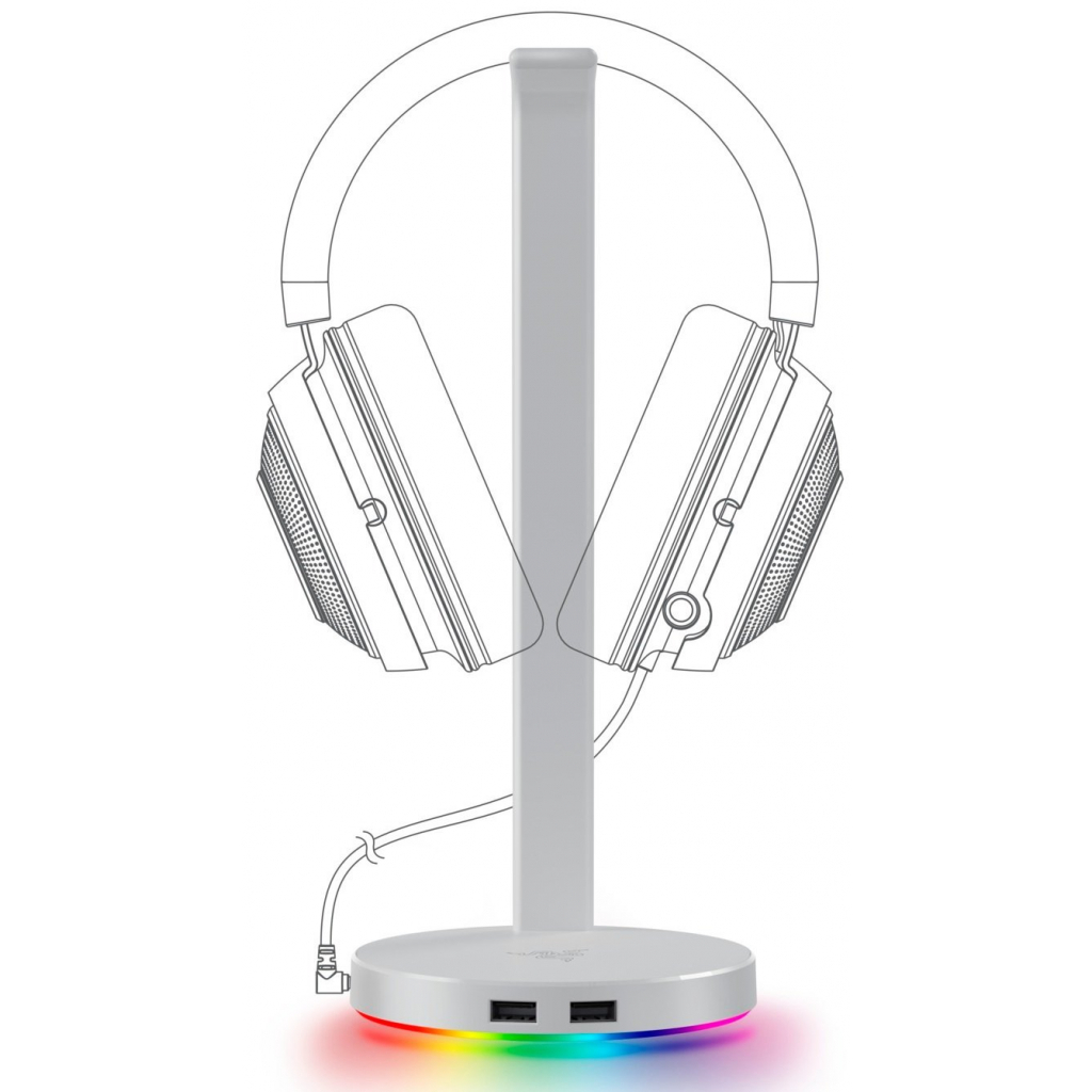 Підставка для гарнітури Razer Base Station V2 Chroma Mercury (RC21-01510300-R3M1) - зображення 5