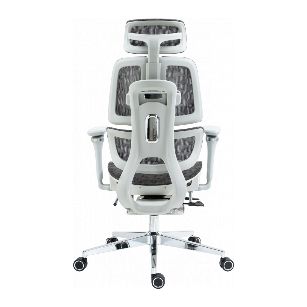 Офісне крісло GT Racer B-2450 White/Gray - зображення 7