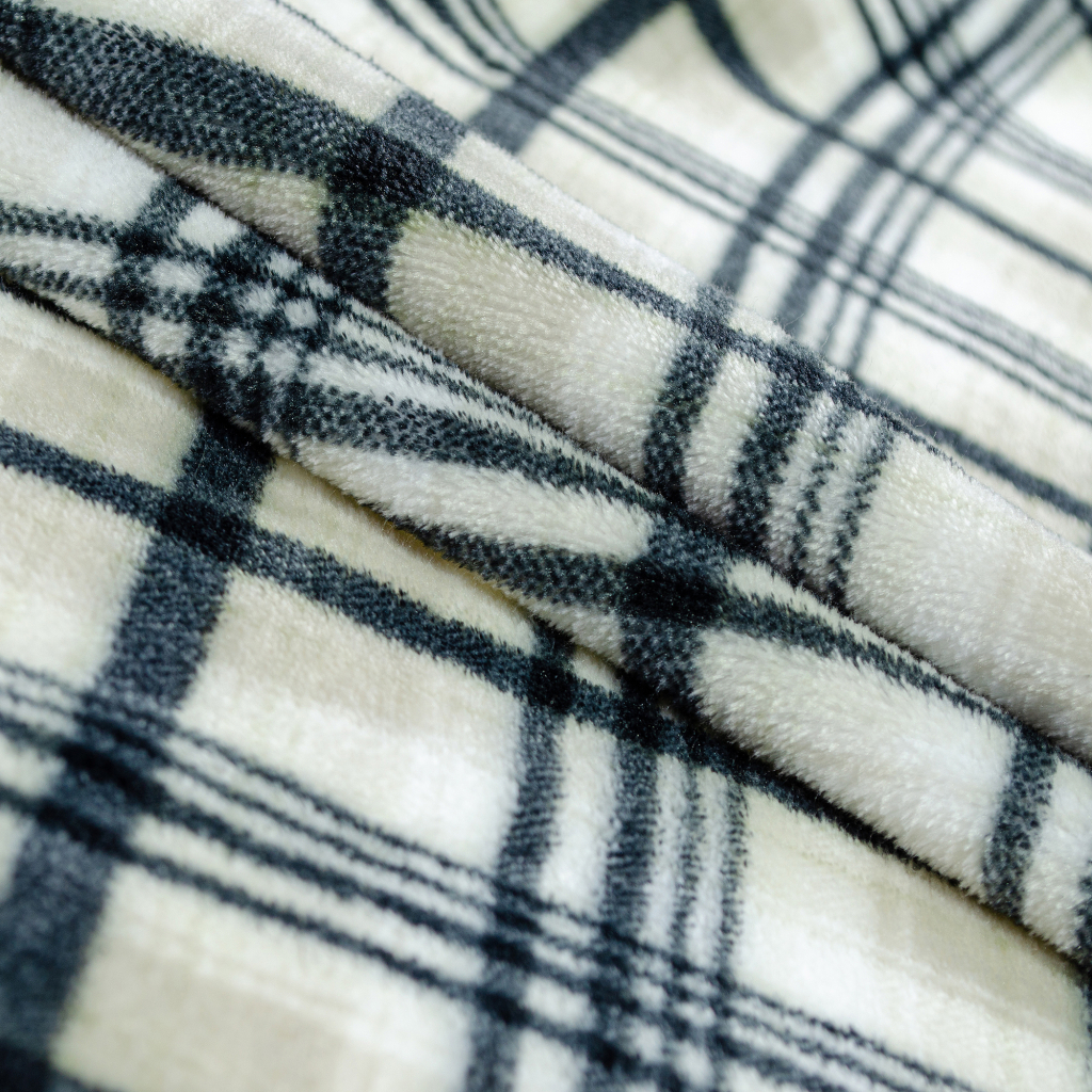 Плед Home Line флісовий Клітинка антрацитово-бежевий, 150х195см (170804) - зображення 2