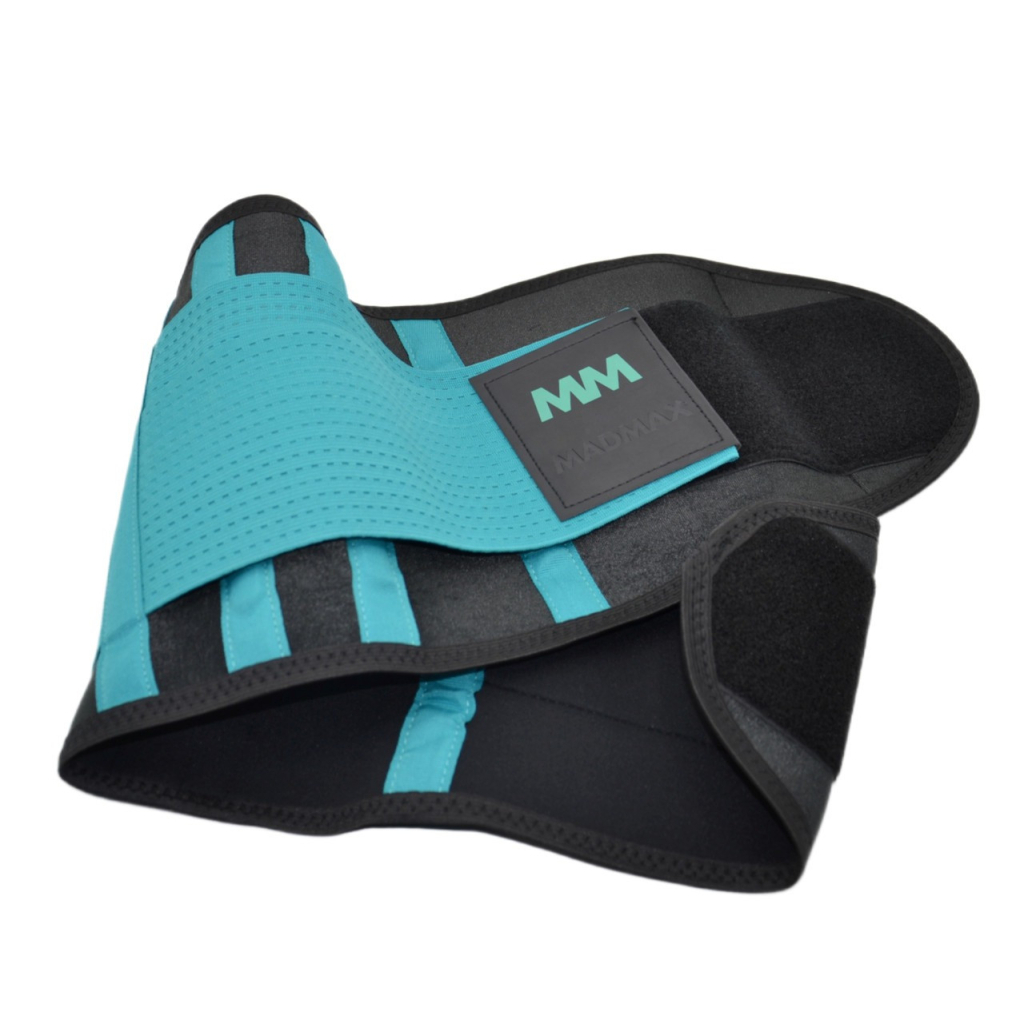 Пояс компресійний MadMax MFA-277 Slimming belt Black/turquoise L (MFA-277-TRQ_L) - зображення 4