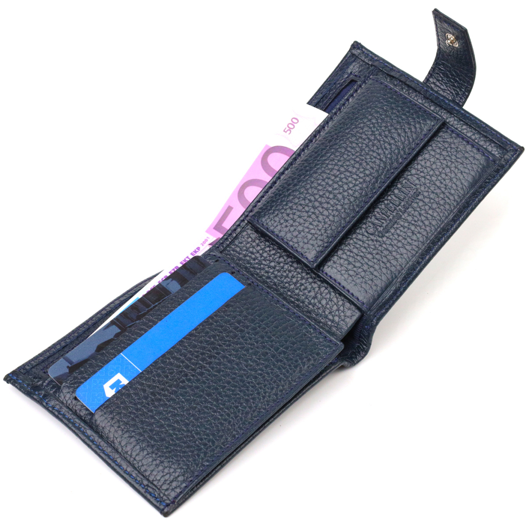 Гаманець Canpellini З натуральної шкіри Синій (21879) - зображення 6