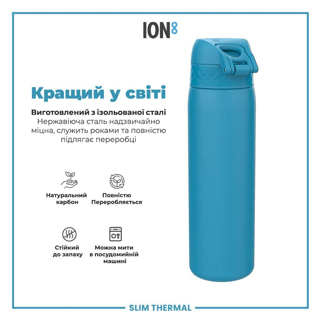 Пляшка для води ION8 OneTouch Vacuum Insulated 500 мл Blue (I8TS500BLU) - зображення 6