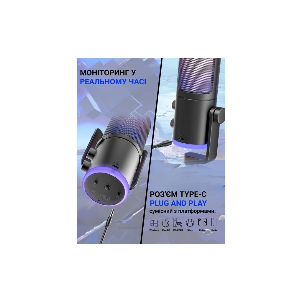 Мікрофон Fifine AM6 USB Black (AM6) - зображення 8