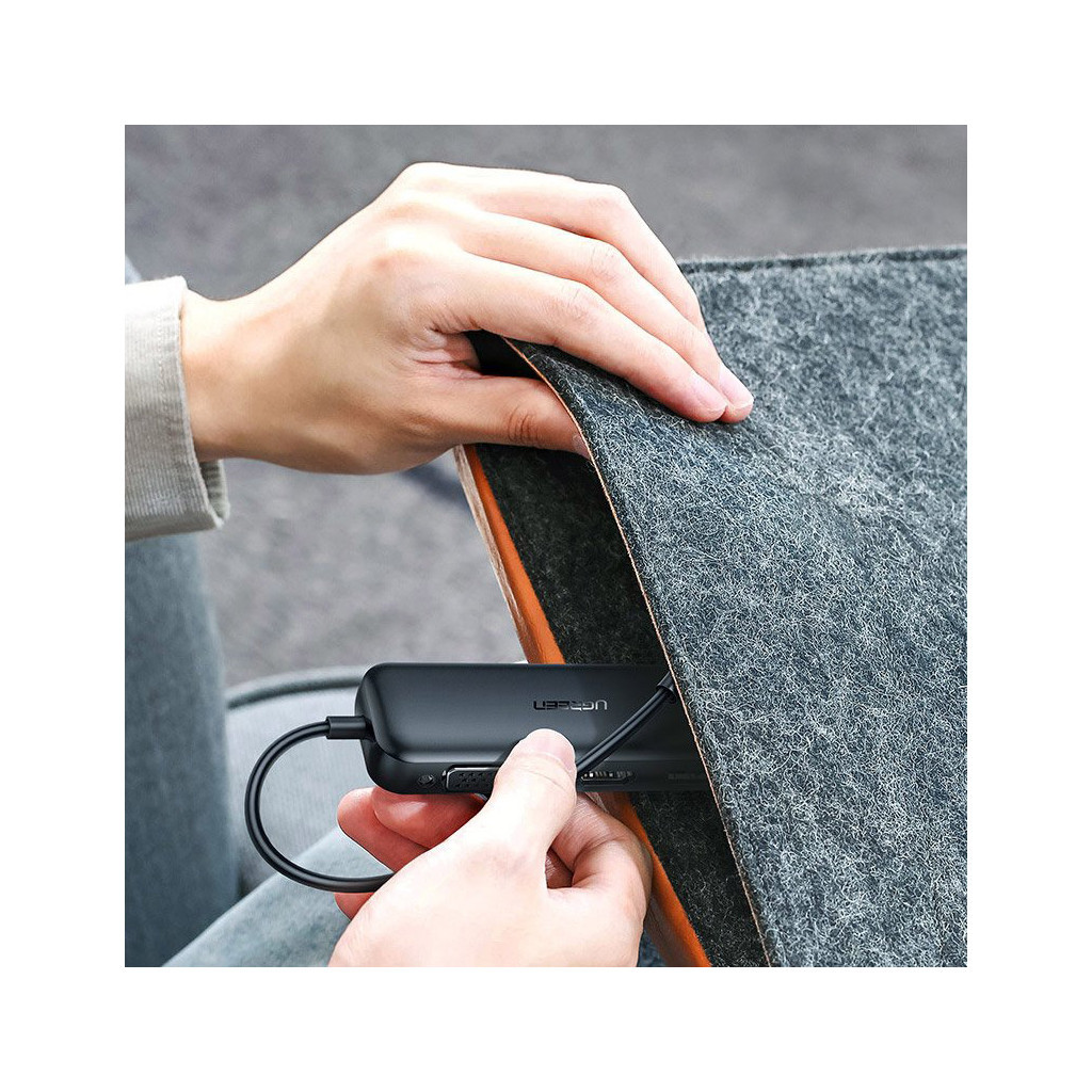 Перехідник USB2.0 Type-C to VGA V1.2/HDMI V2.0b/DP V1.2a CM260 black Ugreen (60568) - изображение 10