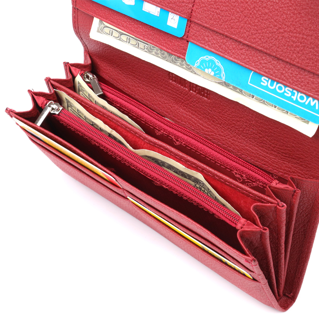 Гаманець ST Leather З натуральної шкіри Червоний (23096) - зображення 6