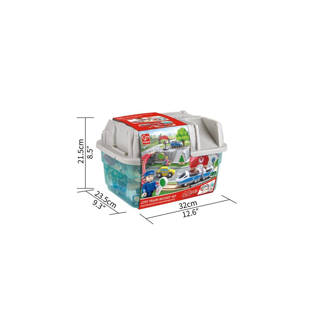 Залізниця Hape у контейнері Місто 48 елементів (E3771) - зображення 5